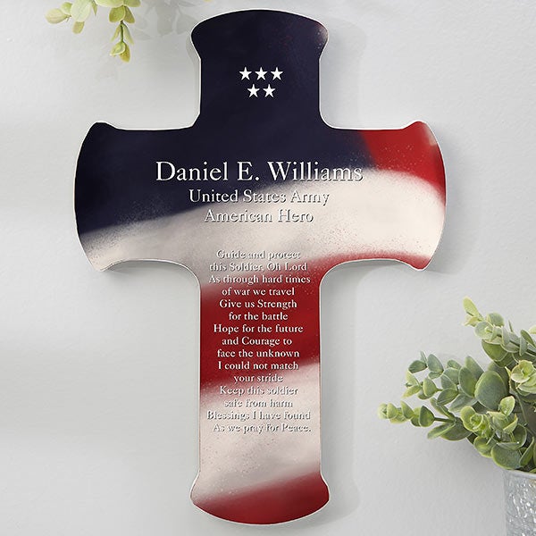 Personalized Wall Cross - Soldier's Prayer - 12596