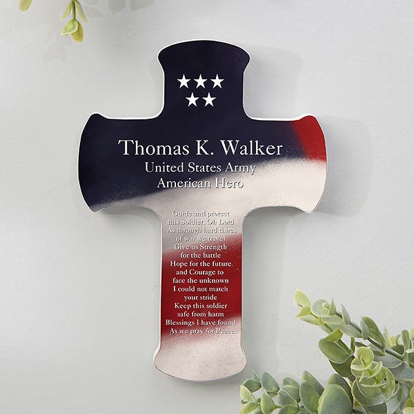 Personalized Wall Cross - Soldier's Prayer - 12596