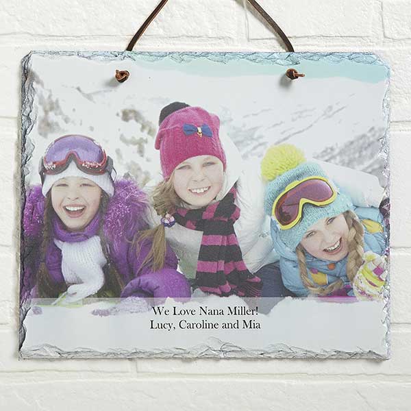 Personalized Photo Wall Plaque - Vertical Slate - 12634