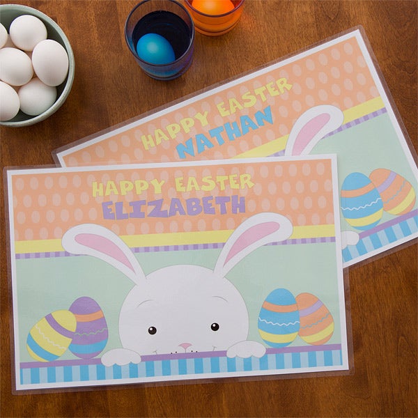 Personalized Easter Bunny Placemat for Kids - 12712