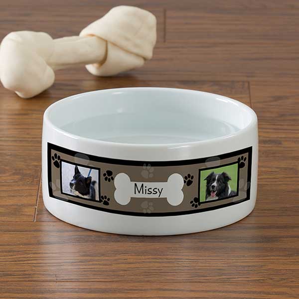 Photo Personalized Dog Bowls - Throw Me A Bone - 12717