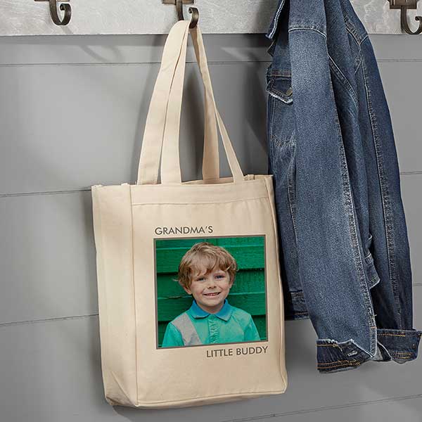 Personalized Photo Canvas Tote Bag for Her - 12734