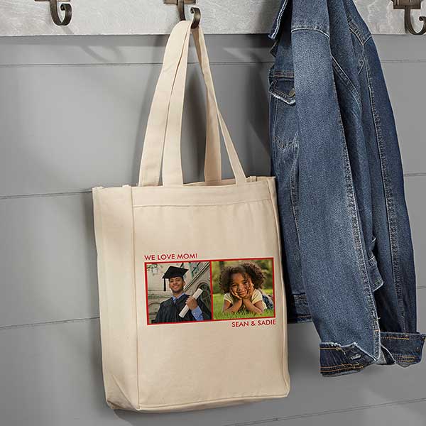 Personalized Photo Canvas Tote Bag for Her - 12734