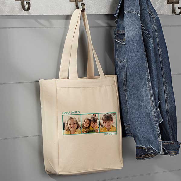 Personalized Photo Canvas Tote Bag for Her - 12734