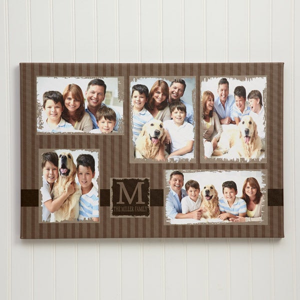 5 Photo Collage Custom Canvas Print 12x18 Photo Gifts