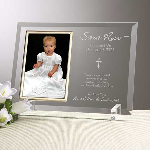 Engraved Christening Picture Frames Christened With Faith