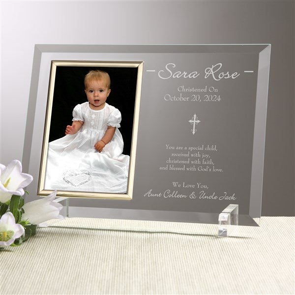 Christened With Faith Personalized Photo Frame