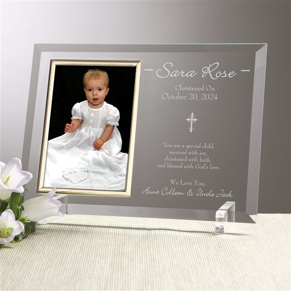 Christened With Faith Personalized Frame