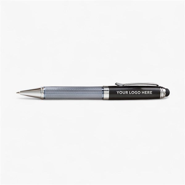 Personalized Logo Black Stylus Ball-Point Pen - 12790