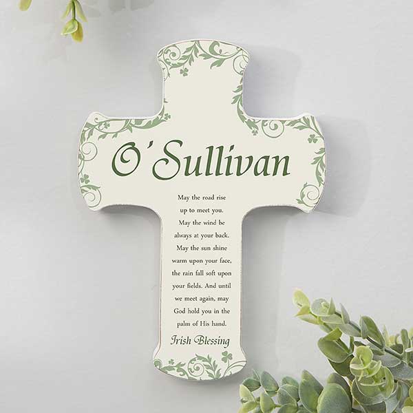 Personalized Irish Wall Cross - Traditional Irish Blessing - 12794