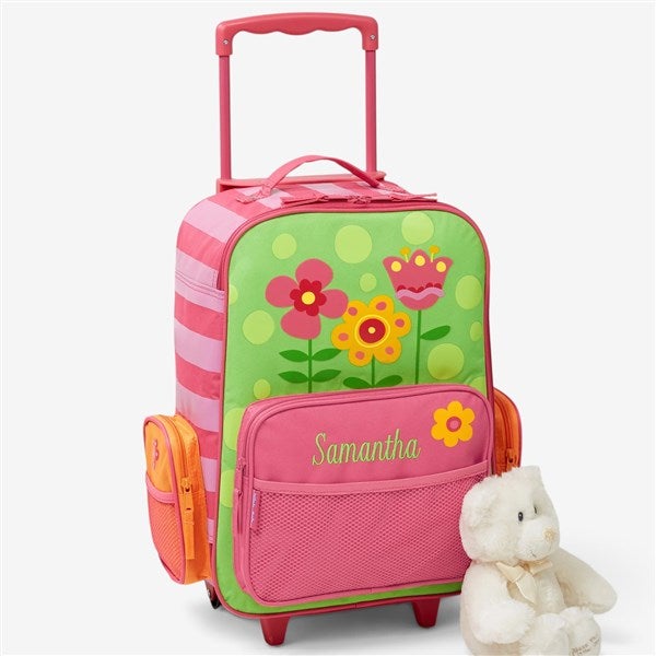 Personalized Kids Suitcases - Flowers Rolling Luggage for Girls - 12799