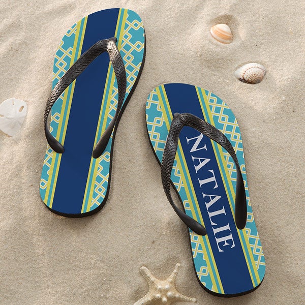 Personalized Flip Flop Sandals - Nautical Link