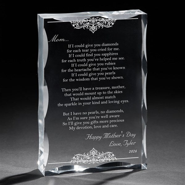 Personalized Keepsake Gifts for Mothers - Dear Mom Poem - 12869