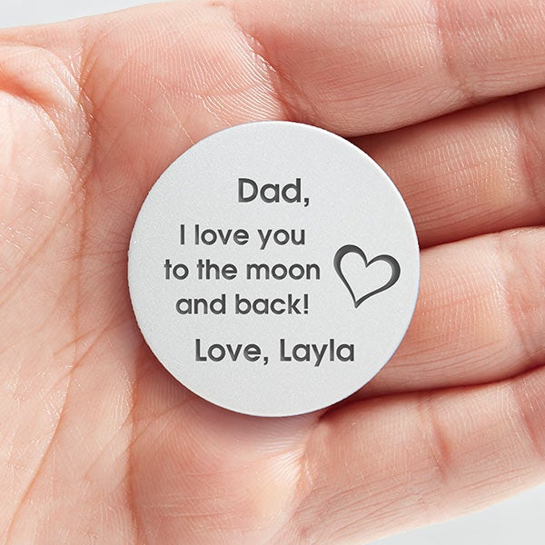 Personalized Pocket Token for Dad - His Loving Heart - 12900