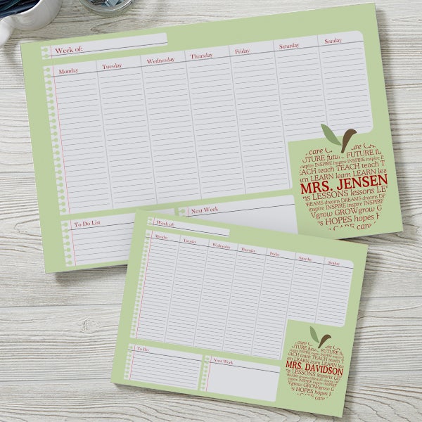 Personalized Weekly Desk Calendar