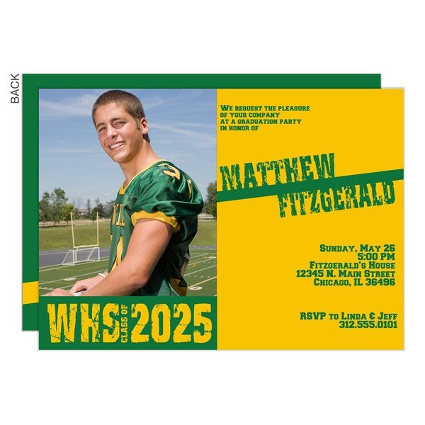Personalized Photo Graduation Party Invitations - Glad To Be A Grad - 12948
