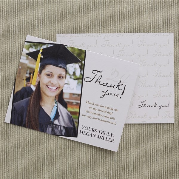 Personalized Graduation Thank You Cards - Refined Graduate - 12963