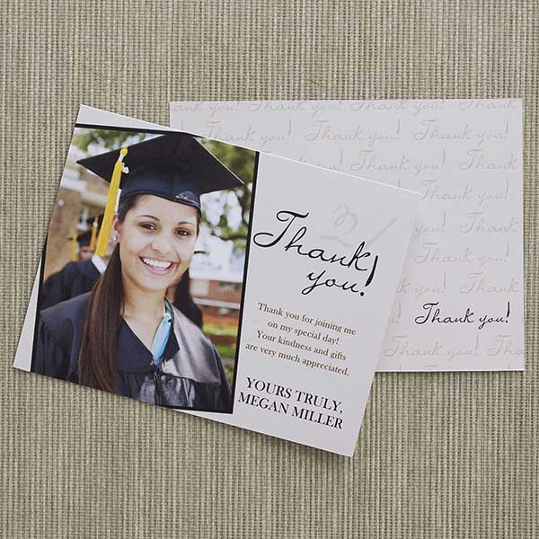 Personalized Graduation Thank You Cards Refined Graduate