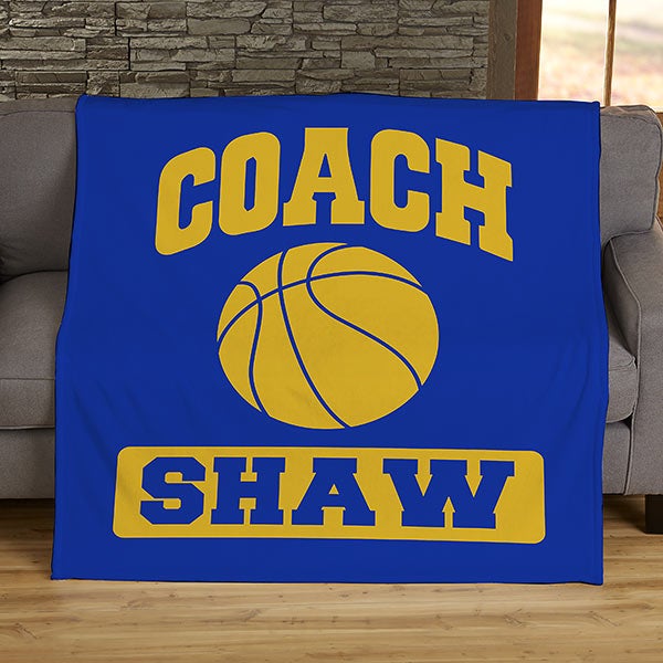 Personalized Blankets for Sports Coaches - 12974