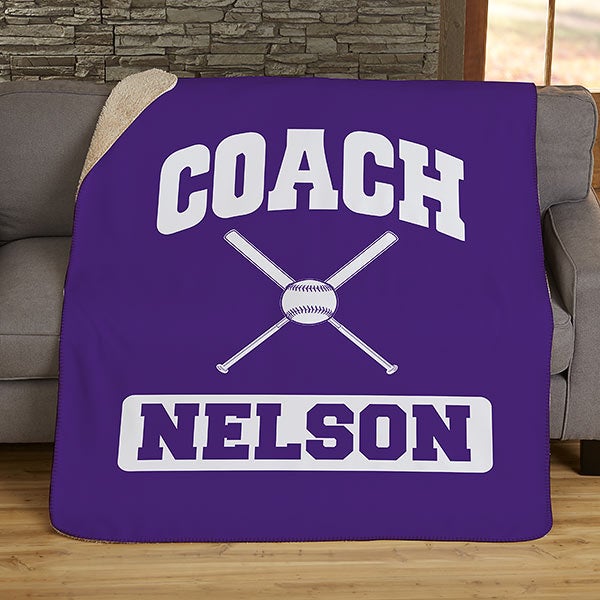 Personalized Blankets for Sports Coaches - 12974