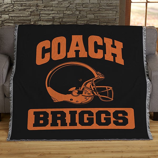 Personalized Blankets for Sports Coaches - 12974