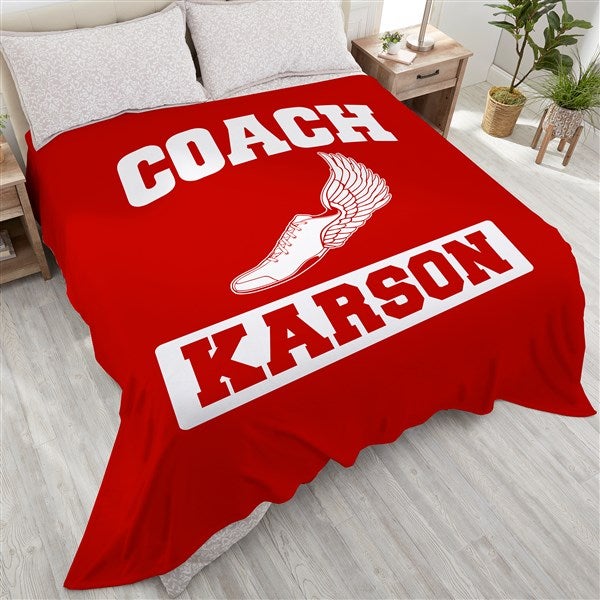 Personalized Blankets for Sports Coaches - 12974