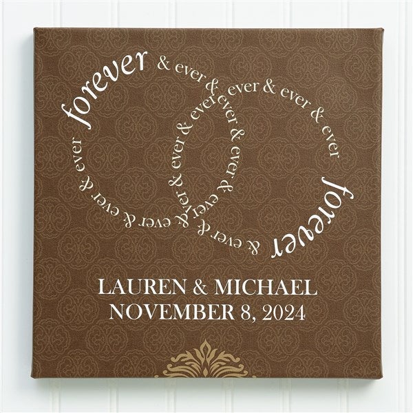 Personalized Wedding Canvas Prints - Forever & Ever - 13012