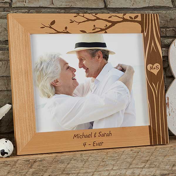 Personalized Romantic Picture Frames - Carved In Love - 13026