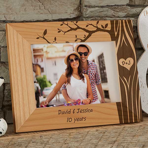 Personalized Romantic Picture Frames - Carved In Love - 13026