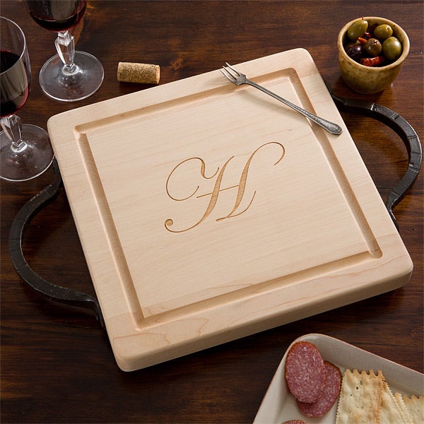 Personalized Square Cutting Boards Maple
