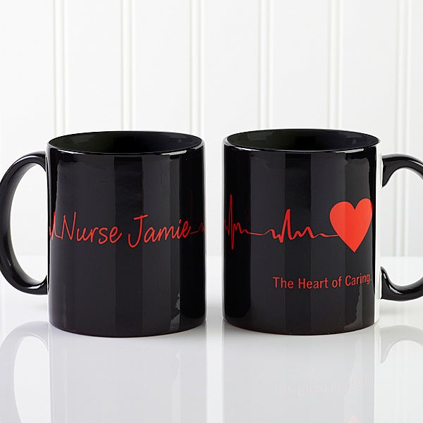 Personalized Floral Heart Travel Coffee Mug, Design: M5