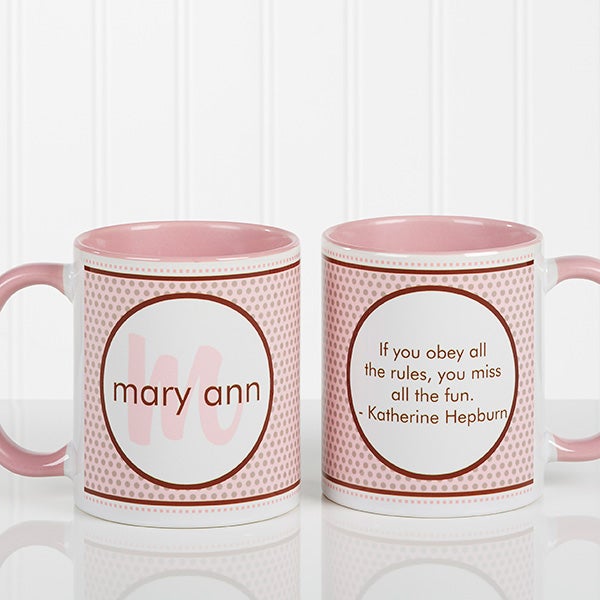 personalized polka dot monogram