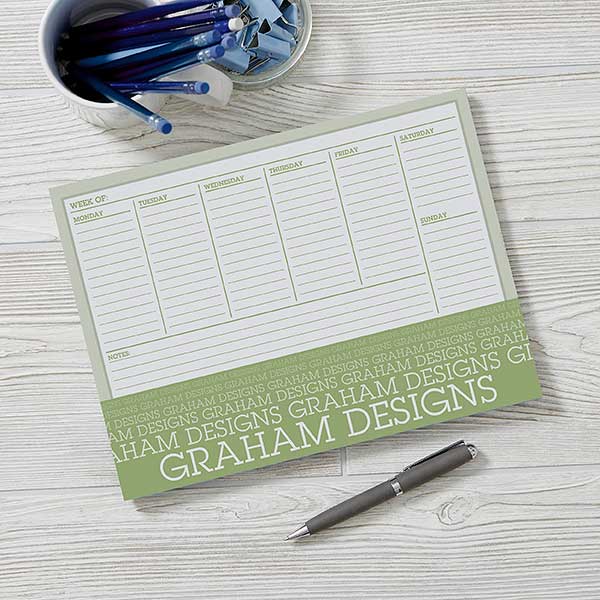 Personalized Weekly Planner - Optic Name - 13153