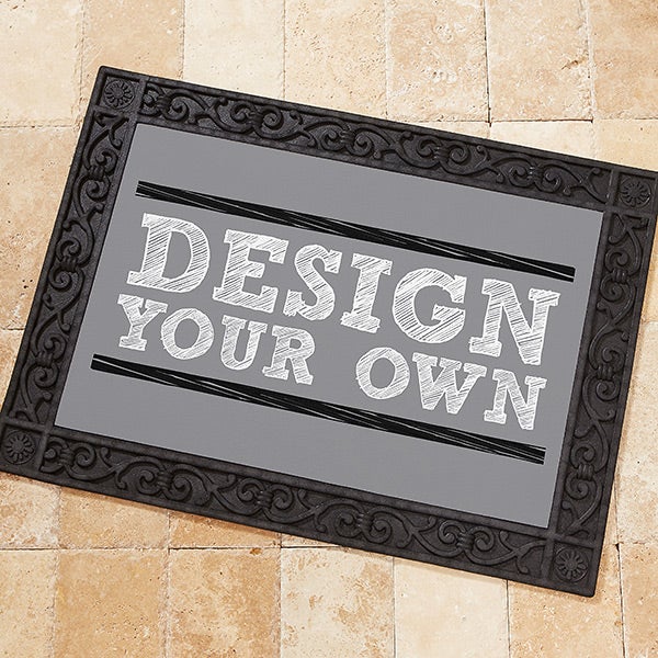 Design Your Own Custom Personalized Doormats Grey Design Your Own