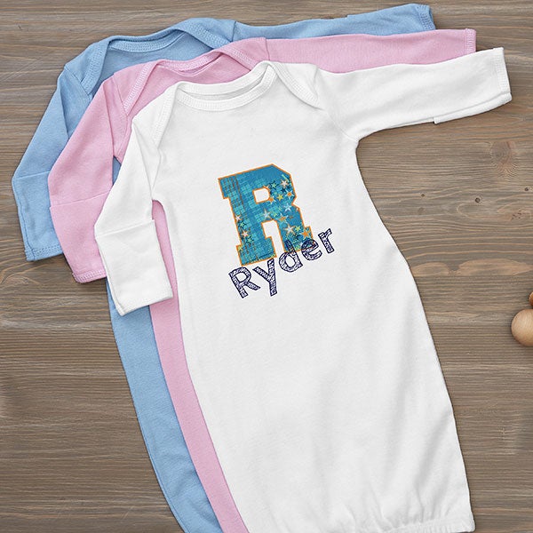 baby boy gown with name