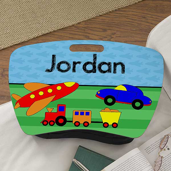 Personalized Boys Lap Desk - Planes, Trains & Cars - 13305