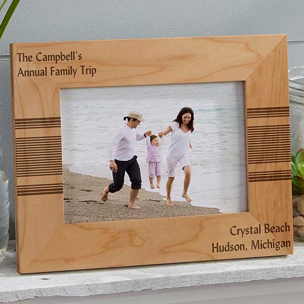 Personalized 4x6 Horizontal Wood Picture Frames - Simplicity