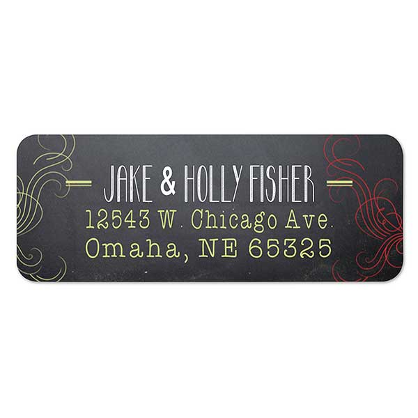 Personalized Address Labels - Chalkboard Greetings - 13403