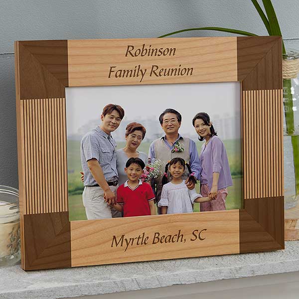 Personalized 5x7 Wood Picture Frame, Personalised Engraved Wooden Photo Frames