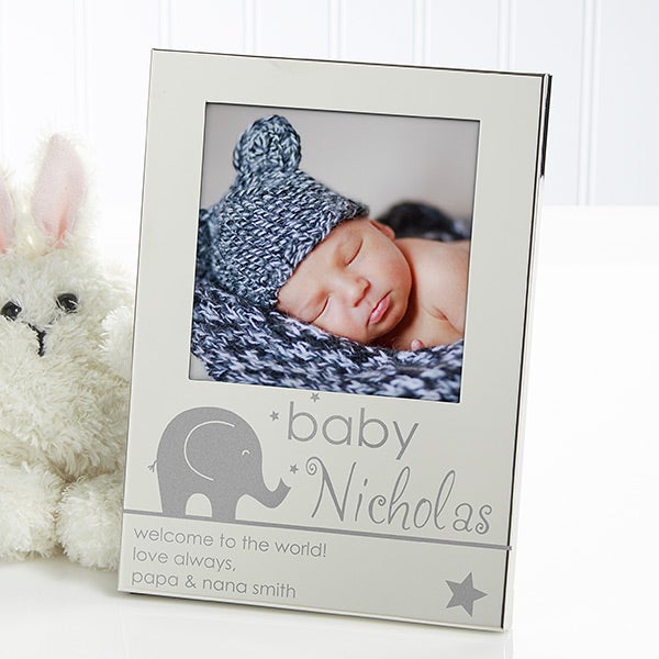 Personalized Silver Baby Picture Frame Precious Child
