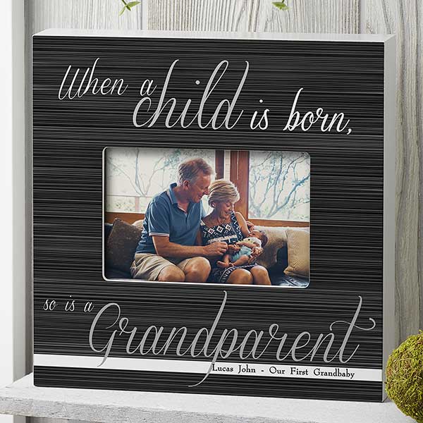 Personalized Grandparent Picture Frames - A Grandparent Is Born - 13437