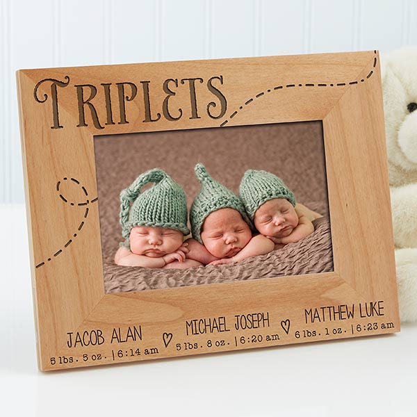 Personalized Triplets Picture Frames