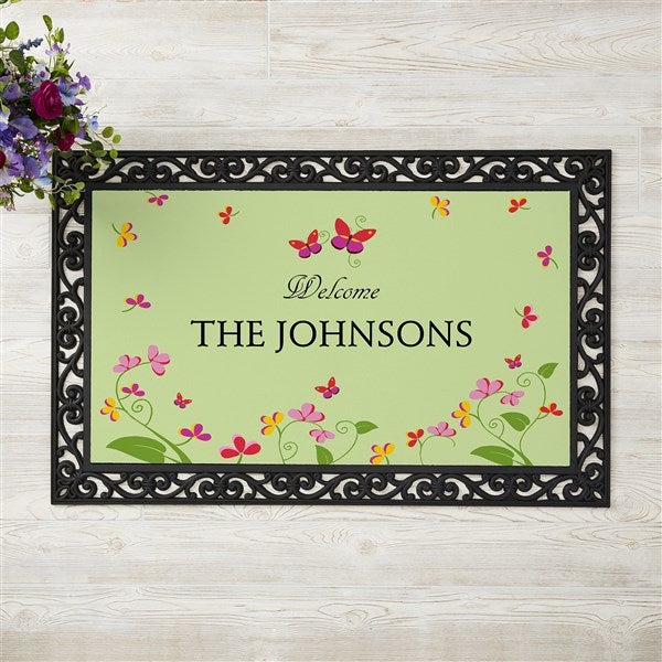 Personalized Doormats - Floral Welcome - 13448