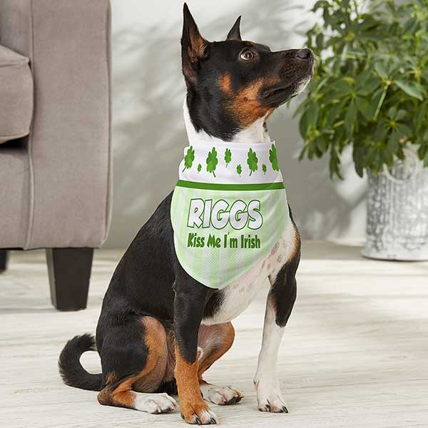 Personalized Dog Bandanas - Four Leaf Clovers - 13459