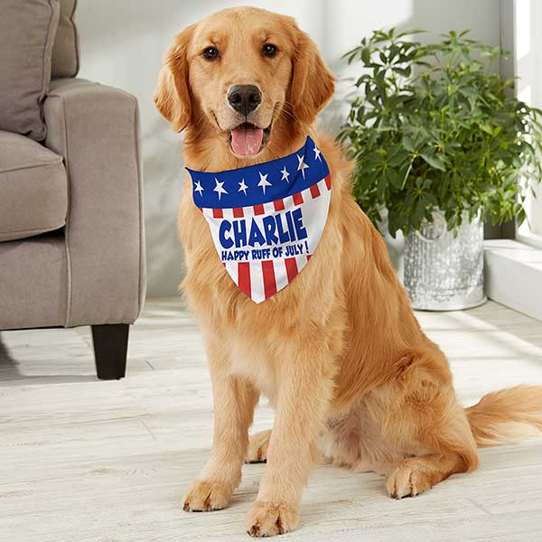 Personalized Dog Bandanas - Patriotic American Flag - 13460