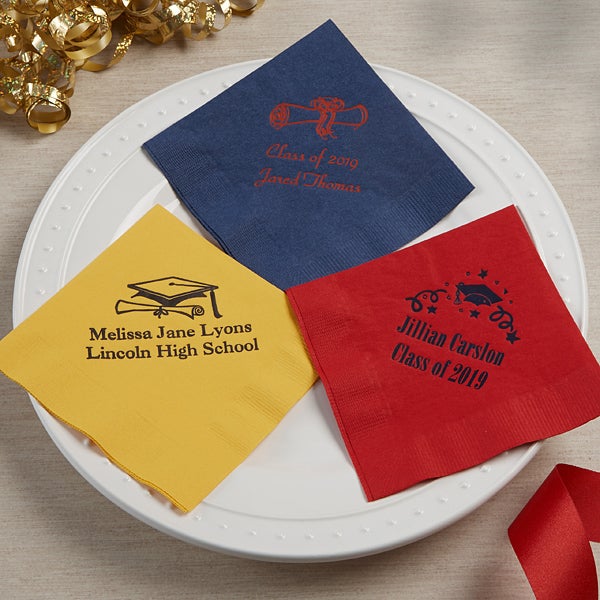 Personalized Graduation Party Beverage Napkins Graduation Gifts
