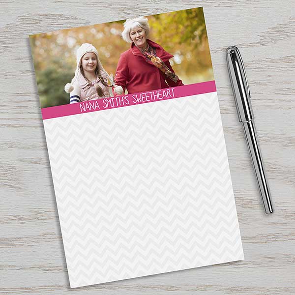 Personalized Photo Chevron Notepads - 13521