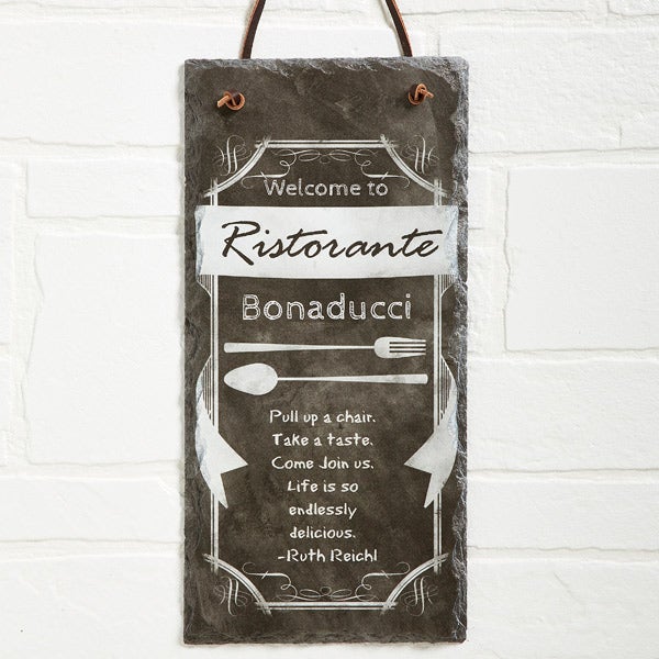 Personalized Kitchen Signs - Slate Chalkboard - 13537