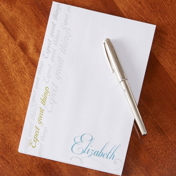 Personalized Notepad Inspirational Message