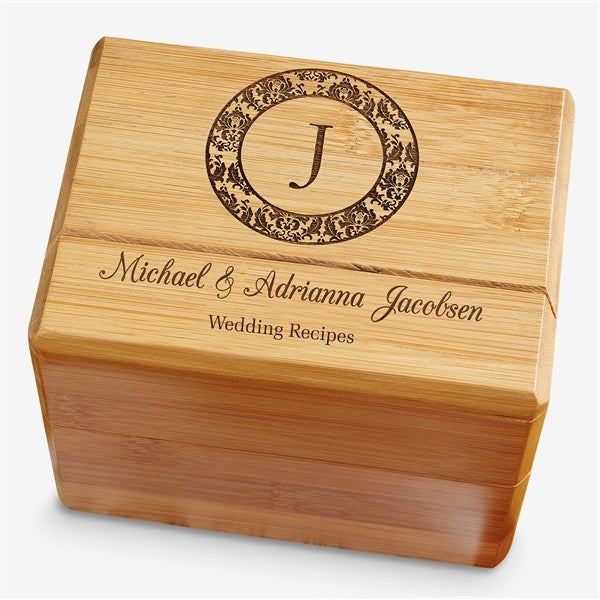Personalized Recipe Box - Wedding Recipes - 13557